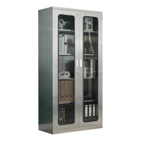 豪利特不锈钢文件柜档案柜资料柜储物柜器械柜仪器柜304全不锈钢通玻柜