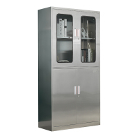 豪利特不锈钢文件柜档案柜资料柜储物柜器械柜仪器柜304全不锈钢等器柜