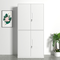 初嘉WJGT-022钢制文件柜窄边资料柜拆装档案柜带锁储物柜纯白通双节文件柜