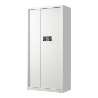 豪利特指纹电子保密柜钢制密码文件柜档案柜矮柜保密资料柜办公柜通门白色:电子密码锁