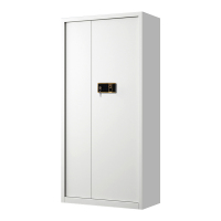 豪利特指纹电子保密柜钢制密码文件柜档案柜矮柜资料柜办公柜通门白色:钥匙指纹锁