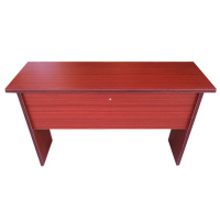 利特莱依会议桌双人条桌培训移动小型长方形桌现代简约会议室条形桌1.8米免漆板红胡桃