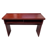 利特莱依会议桌双人条桌培训移动小型长方形桌现代简约会议室条形桌1.2米红胡桃密度板贴木皮