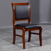 利特莱依办公椅简约现代会议椅实木靠背椅