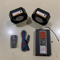 汽车改装800W警报器喊话器遥控车载警笛喇叭主机无线12v 2个装