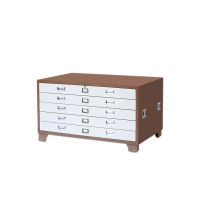 利特莱依底图柜工程资料图纸柜0号14号抽屉柜文件柜地图柜菲林柜图纸收纳柜0号咖白带轮1300*930*650