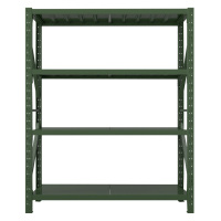 豪利特消防铁锹镐农具摆放架安保装备器材存放架绿色货架1.5米货架中型-主架