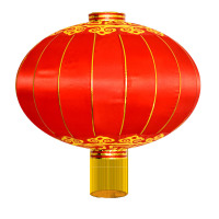 思唯美 大红灯笼 户外广告铁口灯笼中秋国庆装饰宫灯 加厚绸布200#撑开直径150cm*1个