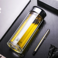 希诺(HEENOOR) XN-6900 双层玻璃杯 295ml 玻璃杯 计价单位:个 灰色