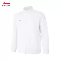 李宁(LI-NING) 男款2024简约开衫无帽卫衣AWDUA75-7 标准白 S-5XL(码数备注)