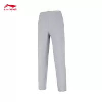 李宁(LI-NING) 女款2024直筒卫裤舒适百搭运动长裤AKLU982-2 花灰 XS-2XL(码数备注)