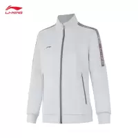 李宁(LI-NING) 女款2024开衫无帽卫衣AWDUA80-6 水滴灰 XS-3XL(码数备注)