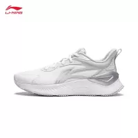 李宁(LI-NING)跑步鞋男款 ARHU023-4-标准白/水滴灰 美码6.5-12(参考码数对照表并备注)