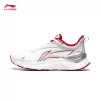 李宁(LI-NING) 跑步鞋女款 ARHU024-6 标准白/公牛红 美码4.5-9(参考码数对照表并备注)