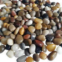 天然雨花石鹅卵石鱼缸造景原石 鹅卵石铺路铺地 2-4CM 2.5kg/袋 5袋装