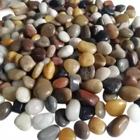 天然雨花石鹅卵石鱼缸造景原石 鹅卵石铺路铺地 2-4CM 2.5kg/袋 5袋装