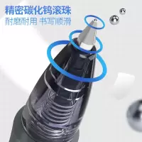 晨光(M&G)文具GP1008S/0.5mm黑色中性笔 经典按动子弹头签字笔 学生/办公用水笔 12支/盒