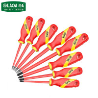 老A(LAOA)绝缘螺丝刀组套电工螺丝批一字十字改锥起子套装(8支)