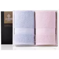 洁丽雅(grace) 毛巾2条 礼盒装 红色+兰色 110g 76*35cm(含手提袋)