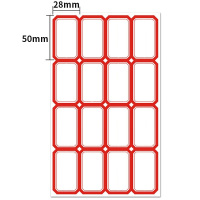 天章(TANGO)不干胶标签红色50mm*28mm 16枚/张 60张/包 单位:包
