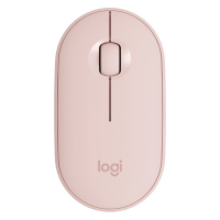 罗技(Logitech)Pebble 无线蓝牙接收器双模鼠标 鹅卵石双模鼠标女性小巧 玫瑰粉