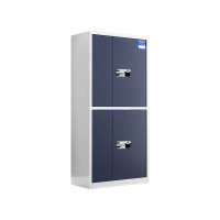 风雷动保密柜财务档案柜文件柜办公室资料储物柜保险柜电子密码国保锁通双节白框灰门-国保指纹锁