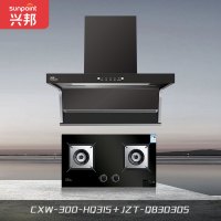 兴邦(XING BANG)抽油烟机燃气灶家用顶吸式自动清洗厨房大吸力油烟机灶具套装HQ315+305