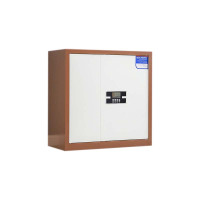 豪利特保密柜财务档案柜文件柜办公室资料储物柜保险柜矮柜咖白-电子密码锁