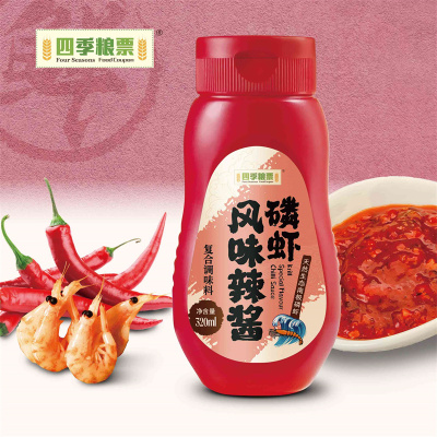 四季粮票牌磷虾辣酱320ml/瓶