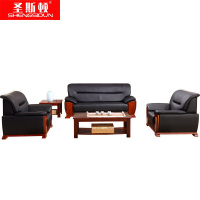 圣斯顿SD-SF20518BK黑色西皮沙发套装3+1+1组合