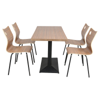 臻远ZY4040805 餐厅桌椅餐桌椅组合一桌四椅