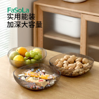 FaSoLa家用大容量简约轻奢果盘加厚塑料客厅茶几零食糖果收纳盘SH-395