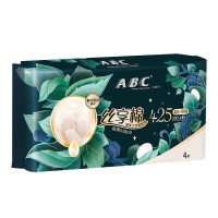 ABC丝享棉卫生巾 加长夜用卫生巾蚕丝蛋白奢宠养肤极薄425mm*4片*1包