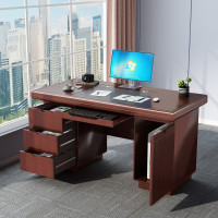 秦 鑫(QINXIN)老板桌家用油漆办公桌1.4米