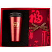 丝语棠虎虎生威套装(围巾+咖啡杯)