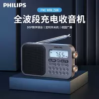 飞利浦(PHILIPS)TAR6108 全波段收音机 四六级收音机 135*29*76(单位:台)黑色