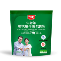 光明中老年人奶粉400g(25g*16袋)高钙维生素E营养早餐调制奶粉*2袋