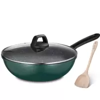 炊大皇(COOKER KING)翠釜32cm炒锅 易洁平底不粘锅 电磁炉通用炒菜锅煎锅 BG32MW(H)