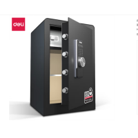 得力3644S电子密码锁柜金属箱柜 H600防盗柜文件柜 黑色保管箱保险柜防盗柜高60cm 60*38*36