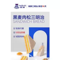 哈兰德黑麦肉松无蔗糖三明治面包455g盒装