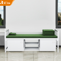 精一博诚加厚士兵床钢制上下铺宿舍士官铁床加厚内务单人床带鞋柜