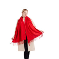 丝语棠 中国红围巾SZGH03