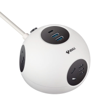 公牛抗电涌防雷插座usb插排插线板拖线板插板带线家用多功能转换器多用 星球插座 GNV-U8123Q