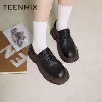 天美意秋厚底百搭大头学院英伦风女潮流牛津鞋KY009CM4