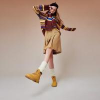 天美意冬机车风户外工装靴潮酷女短靴BH441DD3