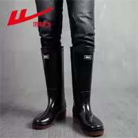 回 力 男士中高筒雨鞋成人防水鞋厨房鞋雨靴胶鞋套鞋 (44码)