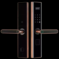 卓蕙达红古铜色智能遥控指纹密码门锁装饰锁(副锁)1个 单位:个