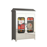 乙壬304不锈钢应急物资柜消防救援器材箱防护用品柜室外微型消防柜带雨棚1250*900*400(加厚304材质)不含器材