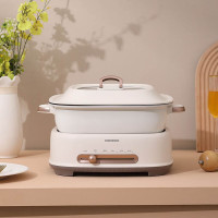 大宇(DAEWOO) 1600W分体式鸳鸯电火锅分体式设计6L 暖阳白 DYZG-6L16