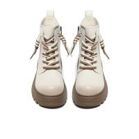 森达欧美马丁靴女冬新户外机车风厚底短靴SWD01DD3